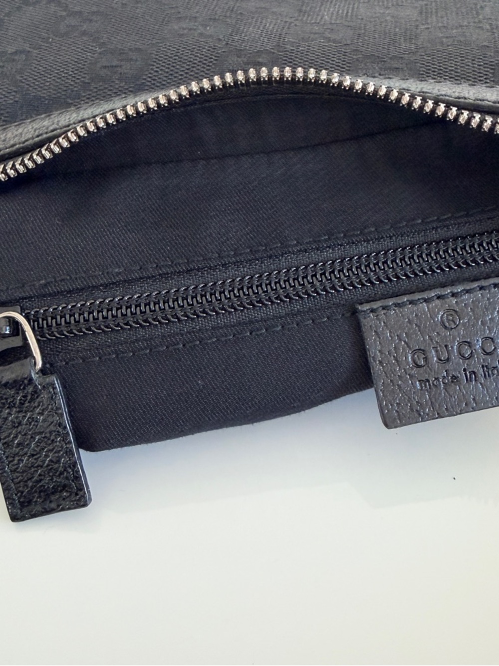 Gucci Black Monogram Crescent Shoulder Bag - Picture 14 of 15